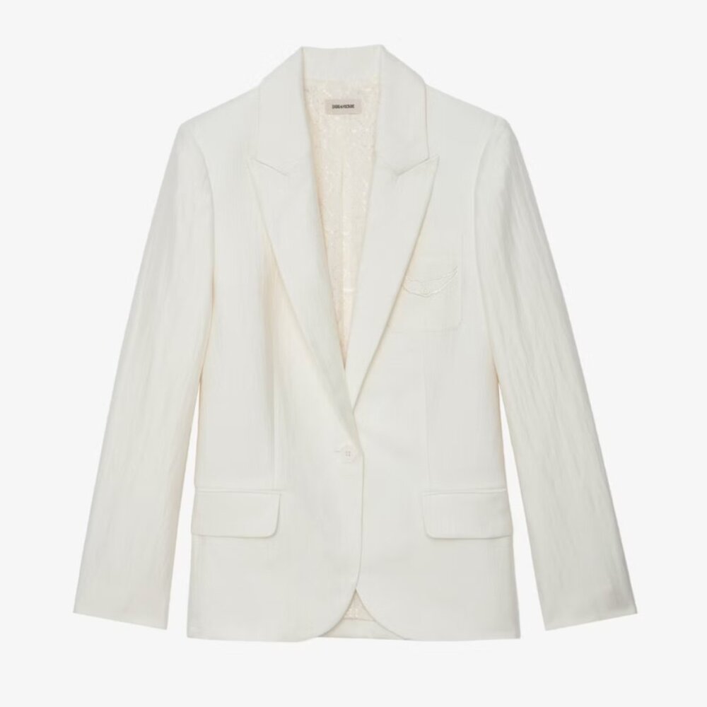 NW ZADIG & VOLTAIRE VOW LINEN BLAZER